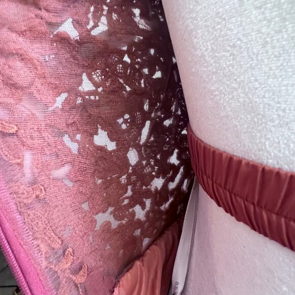 NWT Women's Copper Lace Off-Shoulder High Slit Prom Bridesmaid Dress Size S - Picture 8 of 10